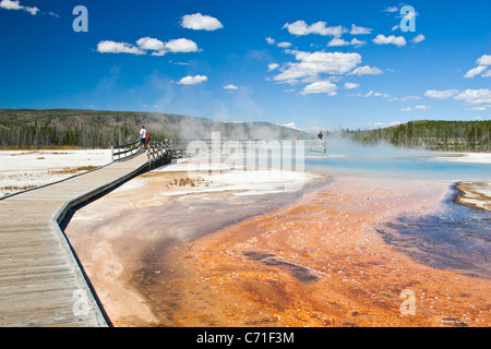 Sabbia nera bacino nel Parco Nazionale di Yellowstone Foto Stock