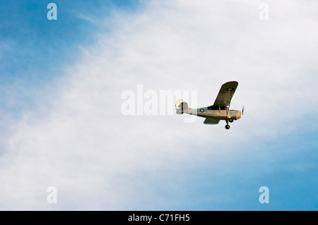 Vintage aereo prop elica piano aerei / Flying Circus air show, Bealeton Virginia Foto Stock