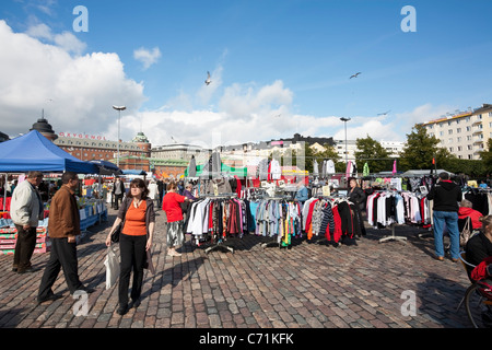 Hakaniemi la piazza del mercato di Helsinki Finlandia Foto Stock