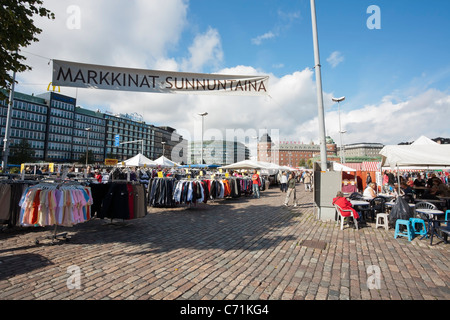 Hakaniemi la piazza del mercato di Helsinki Finlandia Foto Stock