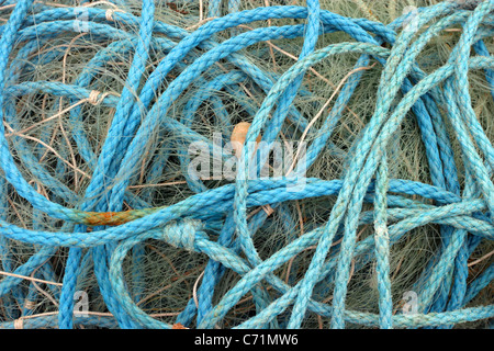 La pesca di funi e reti Foto Stock