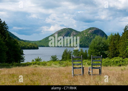 Jordan Pond Parco Nazionale di Acadia nel Maine Foto Stock