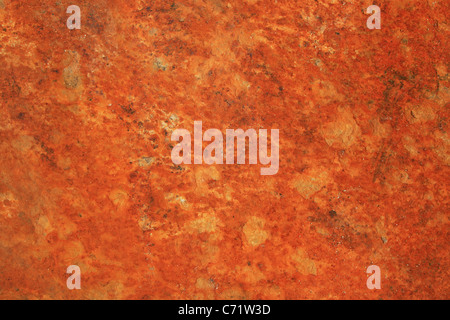 Rosso arrugginito metallo ferro texture di sfondo da old ship Foto Stock
