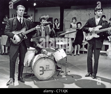 I TRE GRANDI REGNO UNITO gruppo pop alla fine del 1962. Da l: Brian Griffiths, John "Hutch' Hutchinson, John Gustafson. Foto Tony Gale Foto Stock