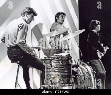 I TRE GRANDI REGNO UNITO gruppo pop alla fine del 1962. Da sinistra: Brian Griffiths, John "Hutch' Hutchinson, John Gustafson. Foto Tony Gale Foto Stock