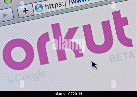 close up orkut logo come visto sul suo sito web solo uso editoriale print tv e book e redazione sito web c7201n