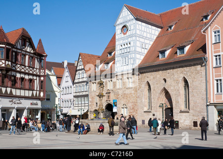 MARKET PLACE, WILHELMSTRASSE, REUTLINGEN, Svevo, BADEN-WUERTTEMBERG, Germania Foto Stock