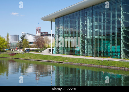 Edificio AGORA, CONSIGLIO D'EUROPA DEL PARLAMENTO EUROPEO A STRASBURGO, Alsazia, Francia Foto Stock