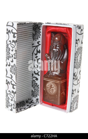 Guarnizione cinese Carving Foto Stock