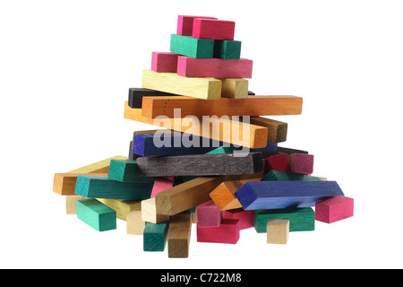 Giocattolo di legno blocchi Foto Stock