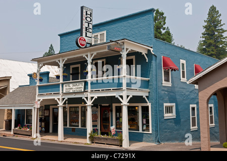 Hotel di Charlotte in Groveland, un pioniere gold rush town sulla Route 120 vicino al Parco Nazionale di Yosemite in California, Stati Uniti d'America. JMH5270 Foto Stock