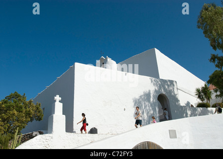 Chiesa di Santa Eulalia, Ibiza, Isole Baleari, Spagna Foto Stock