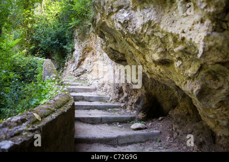 Villa Gregoriana.Tivoli, Regione Lazio, Provincia di Roma, Italia. Foto Stock