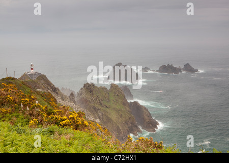 Faro di Cape Ortegal - Cabo Ortegal -, A Coruña, Galizia, Spagna Foto Stock