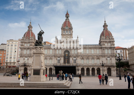 Town Hall, A Coruña, Galizia, Spagna Foto Stock