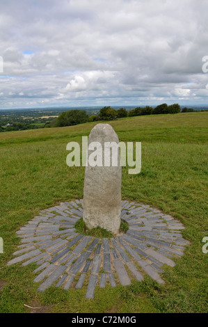 Lia Fail, la Collina di Tara, nella contea di Meath, Irlanda Foto Stock