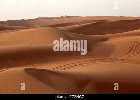 Traversata delle Dune in Dubai Emirati Arabi Uniti Foto Stock
