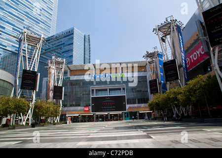 La Staples Center e Nokia Plaza complesso in Los Angeles Calfornia Foto Stock