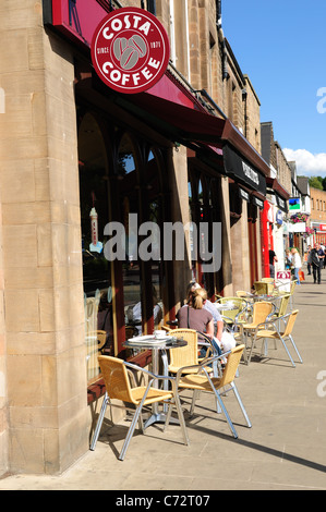 Costa Coffee Pavement Cafe.Matlock Derbyshire in Inghilterra. Foto Stock