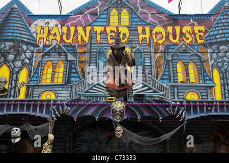 Un carnevale Haunted House. Foto Stock