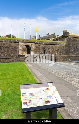 Ingresso al Castello di Stirling, Stirling, Scozia, Regno Unito Foto Stock