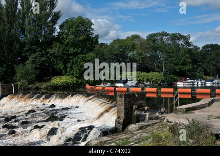 Naburn Locks sul fiume Ouse in estate York North Yorkshire Inghilterra Regno Unito GB Gran Bretagna Foto Stock