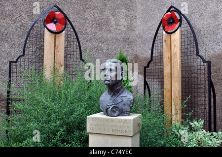 Sir Frank Whittle busto, Lutterworth Leicestershire, England, Regno Unito Foto Stock