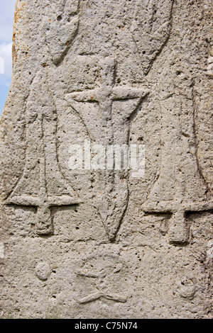 Menhir, sito archeologico, Tiya, Etiopia Foto Stock