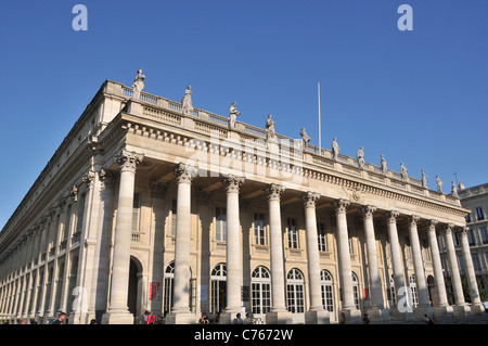 Grand Theatre place de la Comedie Bordeaux Gironde Aquitaine Francia Foto Stock