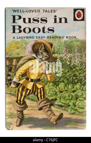 Vintage anni sessanta coccinella libro 'Puss In Boots', da 'Well-Loved Tales" serie Foto Stock