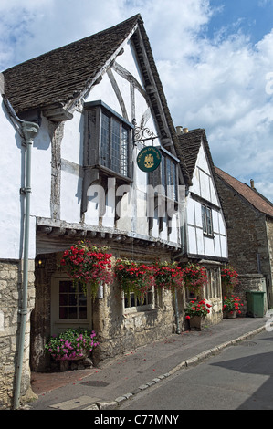 Nel segno del Angel in Lacock village England Regno Unito Foto Stock