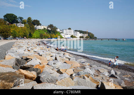 Lungomare Sassnitz, Ruegen, Mecklenburg Vorpommern, Germania Foto Stock