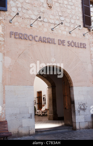 Stazione ferroviaria di Soller, Mallorca, Spagna Foto Stock