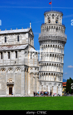 Torre pendente di Pisa , in Italia Foto Stock