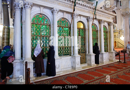 Il santuario di San Giovanni Battista all'interno della moschea degli omayyä di, Damasco, Siria Foto Stock