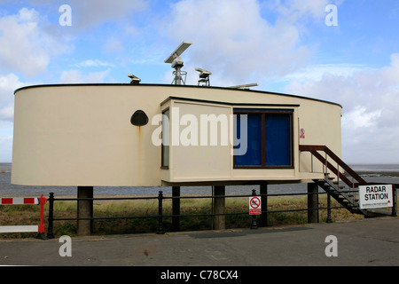 La stazione radar a Fleetwood in Lancashire Foto Stock