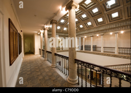 Leigh corte, Il Grade ii Listed, mansion house mansion inglese, costruito nel 1814, bagno in pietra. Stile palladiano, architettura Foto Stock