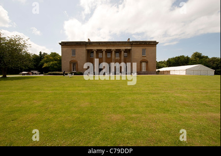 Leigh corte, Il Grade ii Listed, mansion house mansion inglese, costruito nel 1814, bagno in pietra. Stile palladiano, architettura Foto Stock