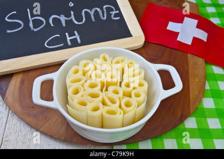 Sbrinz ist ein Hartkäse aus der Innerschweiz. Foto Stock