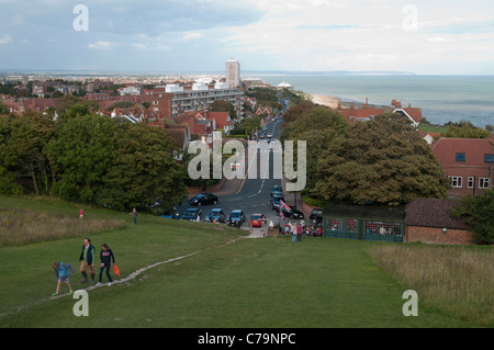 EASTBOURNE INGHILTERRA, 28 agosto 2011 - Una vista del lungomare. Solo uso editoriale. Foto Stock