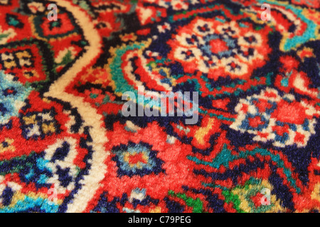 Angolo obliquo Sarouk tappeto persiano dettaglio Foto Stock