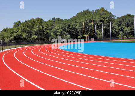 Via e field stadium Stony Brook University di Long Island NY Foto Stock