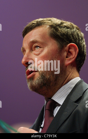 David Blunkett parla al Partito laburista tenutasi a Glasgow, Scozia, il 15 febbraio 2003. Foto Stock