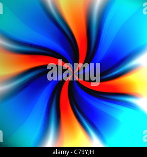 Un colorato vortice a spirale sfondo con una varietà di colori. Foto Stock