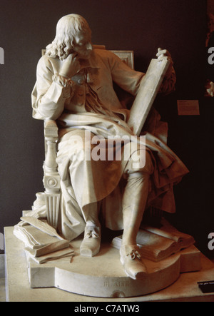 Blaise Pascal (1623-1662). Matematico, fisico e filosofo francese. Pascal studiando la cicloide (1785). Foto Stock