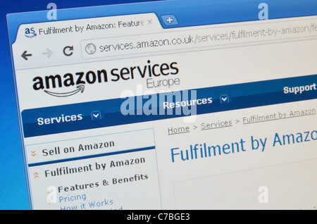 Amazon Services Europe screenshot Foto Stock