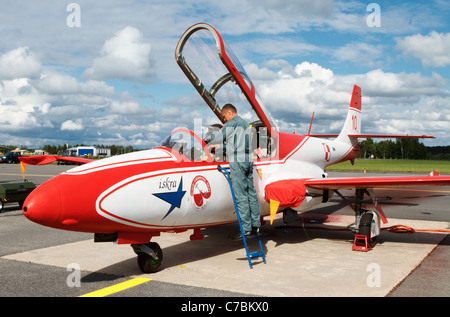 TS-11 Iskra trainer polacca della Air Force. Foto Stock