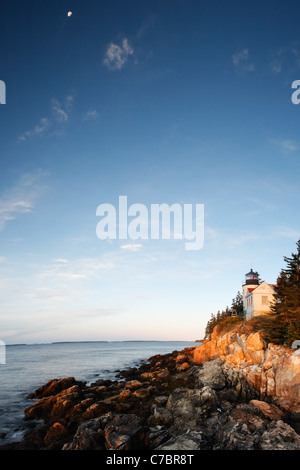 Porto basso luce di testa, Parco Nazionale di Acadia, Bass Harbor, Tremont, Maine, Stati Uniti d'America Foto Stock