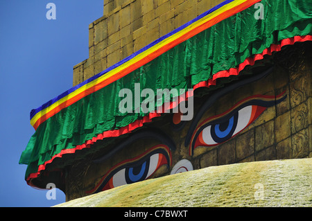 Buddismo tibetano stupa di Boudha Foto Stock