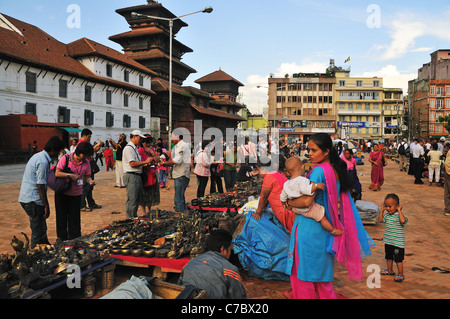 Aprire il mercato a Basantapur quadrato di Durbar Square Foto Stock